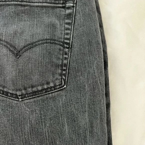 ❌SOLD❌ LEVI STRAUSS & CO 514 dark grey regular fit men’s jeans W 36 L 32 - Picture 8 of 9